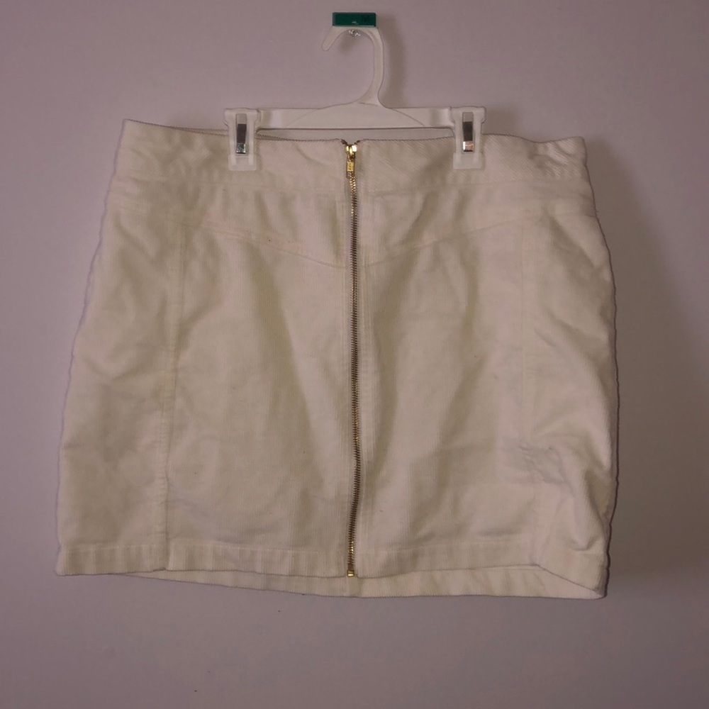 Corduroy mini skirt